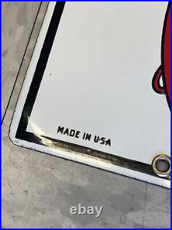 Original 1965 Texaco Fire Chief Gasoline Porcelain Pump Plate Sign