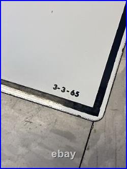Original 1965 Texaco Fire Chief Gasoline Porcelain Pump Plate Sign