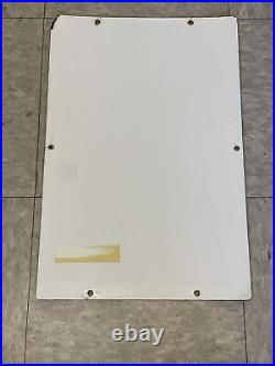 Original 1965 Texaco Fire Chief Gasoline Porcelain Pump Plate Sign