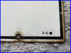 Original 3-5-1960 Texaco Fire Chief Porcelain Sign Pump Plate NOT REPOP