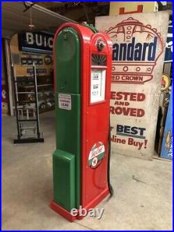 Original ART DECO Vintage WAYNE 60 Gas Pump Wide Body w Globe & Lenses TEXACO