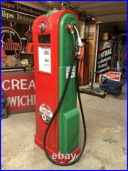 Original ART DECO Vintage WAYNE 60 Gas Pump Wide Body w Globe & Lenses TEXACO