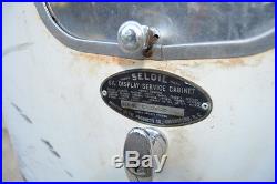 Original Oil Can Display Case Seloil Check your Oil Gas Pump Island Texaco Mobil