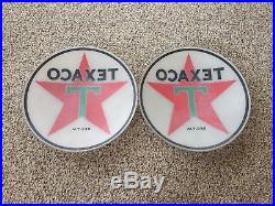 Original Texaco Gas Pump Globe 13 1/2 Glass Panel Lens Set Original Texaco Gas Pump Globe 13 1/2 Glass Panel Lens Set