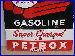 Original Texaco Sky Chief Porcelain Gas Pump Plate Sign 3-1-57