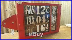 Original Texaco Visible Gas Pump Price Box Gasoline Oil Sign Gas Price Sign Original Texaco Visible Gas Pump Price Box Gasoline Oil Sign Gas Price Sign