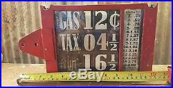 Original Texaco Visible Gas Pump Price Box Gasoline Oil Sign Gas Price Sign Original Texaco Visible Gas Pump Price Box Gasoline Oil Sign Gas Price Sign