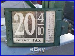 Original Texaco Visible Gas Pump Pricer Box. Metal