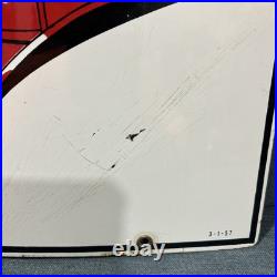 Original Vintage 1957 Texaco Fire Chief Porcelain Gas Pump Sign 18x12