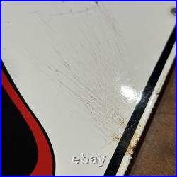 Original Vintage 1957 Texaco Fire Chief Porcelain Gas Pump Sign 18x12