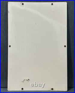 Original Vintage 1960 Texaco Fire Chief Porcelain Gas Pump Sign 18x12