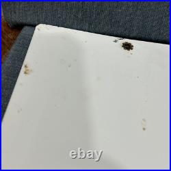 Original Vintage 1960 Texaco Fire Chief Porcelain Gas Pump Sign 18x12