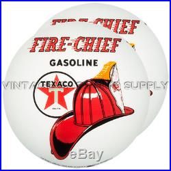 Pair of Texaco Firechief 15 Gas Pump Lenses (GL314)