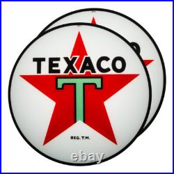 Pair of Texaco Star 13.5 Gas Pump Lenses (G192)