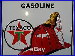 Porceiain Texaco Fire Chief gas pump sign 1962 Nice