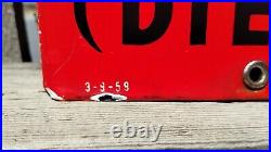 Porcelain Gas Pump Plate Texaco Diesel Chief Sign. Oil & Gas