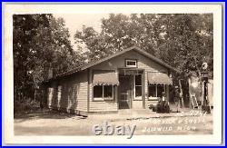 Postcard RPPC Michigan Idlewild Post Office Store Black History Texaco Gas Pump