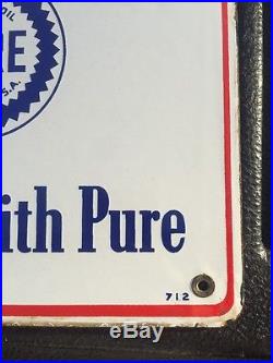 Pure Pep Oil Sign Gas Pump Original Not A Repo Texaco Mobiloil