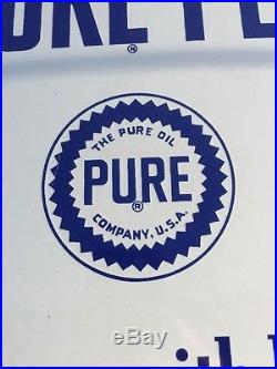 Pure Pep Oil Sign Gas Pump Original Not A Repo Texaco Mobiloil