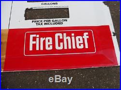 RARE 25 Texaco Sky + Fire Chief gas pump plate Porcelain Oil Gas Sign Bennett