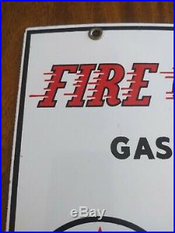 RARE! 8-12 Texaco Fire Chief Gas Pump Sign Porcelain Original 1955 Plate