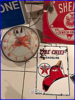 Rare Vintage Texaco Fire Chief Porcelain Sign Gas Pump Plate Dated 3/1/58