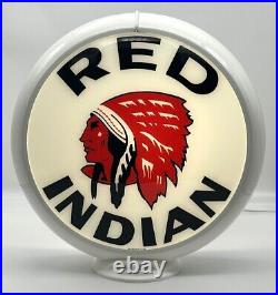 RED INDIAN 13.5 Gas Pump Globe SHIPS FULLY ASSEMBLED! READY FOR YOUR PUMP