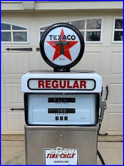 RESTORED 1950s TEXACO Fire Chief Tokheim Gas Pump Mancave / Garage Decor