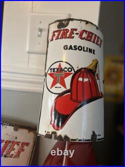 Rare 8 X 10 Visible Fire Chief Pump Plate Advertising Sign