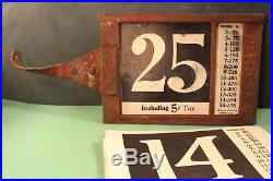 Rare Original Embossed Texaco Martin & Schwartz Visible Gas Pump Price Sign