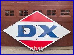 Rare Porcelain DX Diamond Motor Oil Sign Gas pump texaco shell gulf pegasus coke