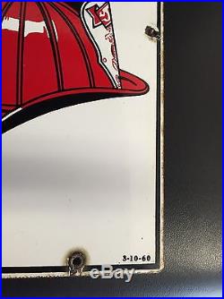 Rare Small Texaco Fire Chief Porcelain Gas Pump Sign