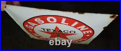 Rare Texaco gasoline motor oil vintage style gas pump porcelain sign 12 square