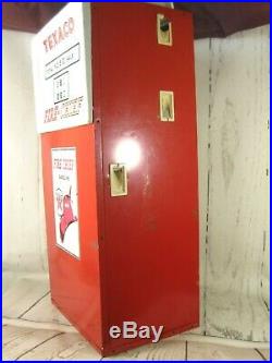 Rare Vintage Texaco Fire Chief Gasoline Gas Pump Metal Shelf Cabinet