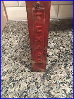 Rare Vintage Texaco Gas Pump Price Sign 1920s