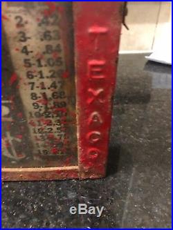 Rare Vintage Texaco Visible Gas Pump Original Price Box