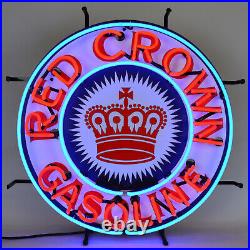 Red Crown Gasoline neon sign Standard wall lamp light Oil Gas pump globe light