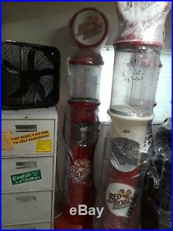 Red Gas Pump Gumball Vending Machine 7' tall fiberglass with Texaco Star Decals