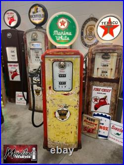 Rustoration 1940's TEXACO MARINE GASOLINE Tokheim 39 Gas Pump Gas & Oil