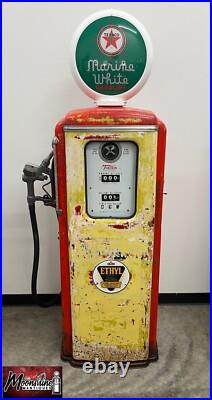 Rustoration 1940's TEXACO MARINE GASOLINE Tokheim 39 Gas Pump Gas & Oil