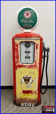 Rustoration 1940's TEXACO MARINE GASOLINE Tokheim 39 Gas Pump Gas & Oil