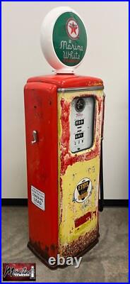Rustoration 1940's TEXACO MARINE GASOLINE Tokheim 39 Gas Pump Gas & Oil
