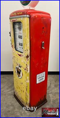 Rustoration 1940's TEXACO MARINE GASOLINE Tokheim 39 Gas Pump Gas & Oil