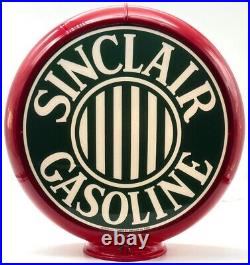 SINCLAIR GAS STRIPES 13.5 Gas Pump Globe SHIPS FULLY ASSEMBLED! MADE IN USA SINCLAIR GAS STRIPES 13.5 Gas Pump Globe SHIPS FULLY ASSEMBLED! MADE IN USA