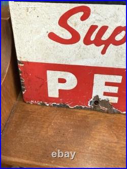 SKY CHIEF Vintage 1950's Texaco Gasoline Gas Pump Advertising Porcelain Sign