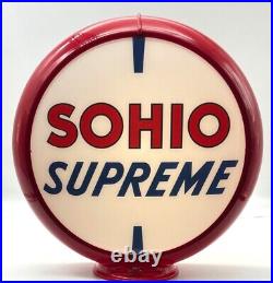 SOHIO SUPREME 13.5 Gas Pump Globe SHIPS FULLY ASSEMBLED! MADE IN USA