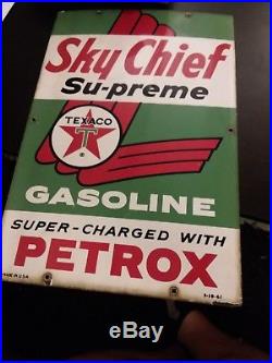 Sky Chief Su-preme Gas Pump Sign