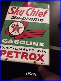 Sky Chief Su-preme Gas Pump Sign