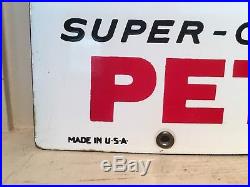 Super Clean 1962 Porcelain Texaco Sky Chief Gas Pump Fuel Advertising Sign