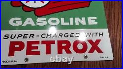 Super nice beautiful Original 1960 Texaco Sky Chief Gas pump sign dated 3-10-60